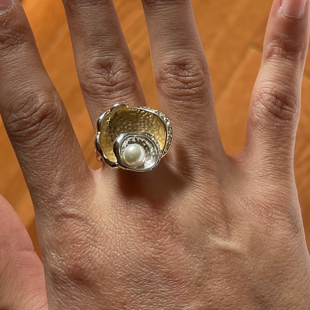 Gold and Pearl Costume Jewellery Ring